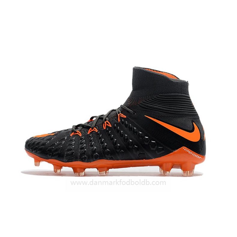 Nike Phantom Hypervenom 3 Elite Df FG Fodboldstøvler Herre – Sort Orange